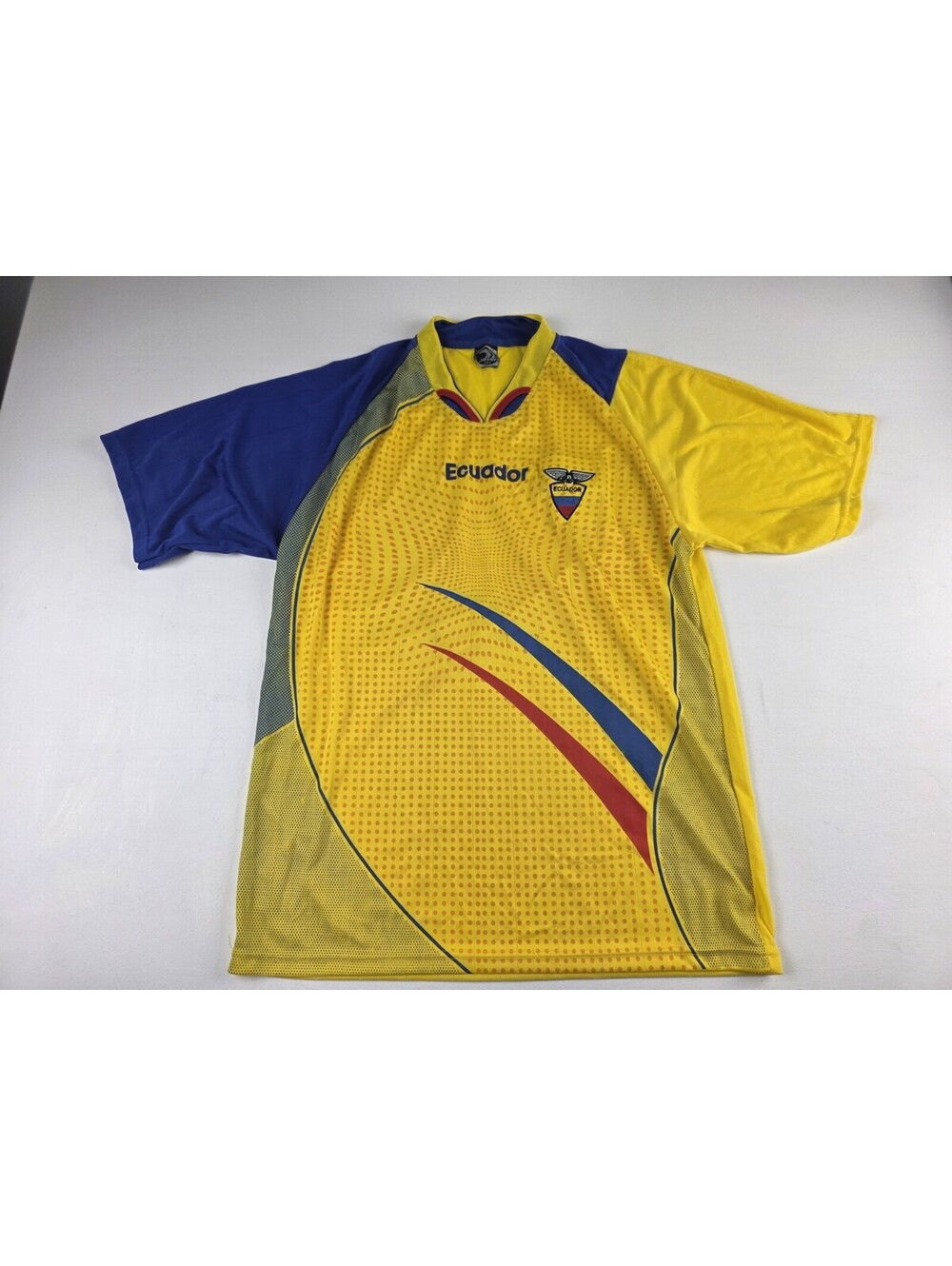 Jaser Sports Ecuador Soccer Jersey Sheer Shirt Yellow Size M/L Unisex